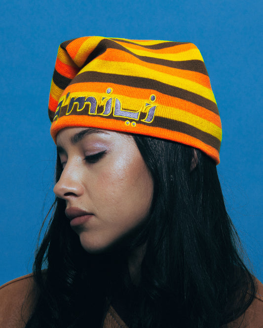 R’MILI « STRIP BEANIE YELLOW »