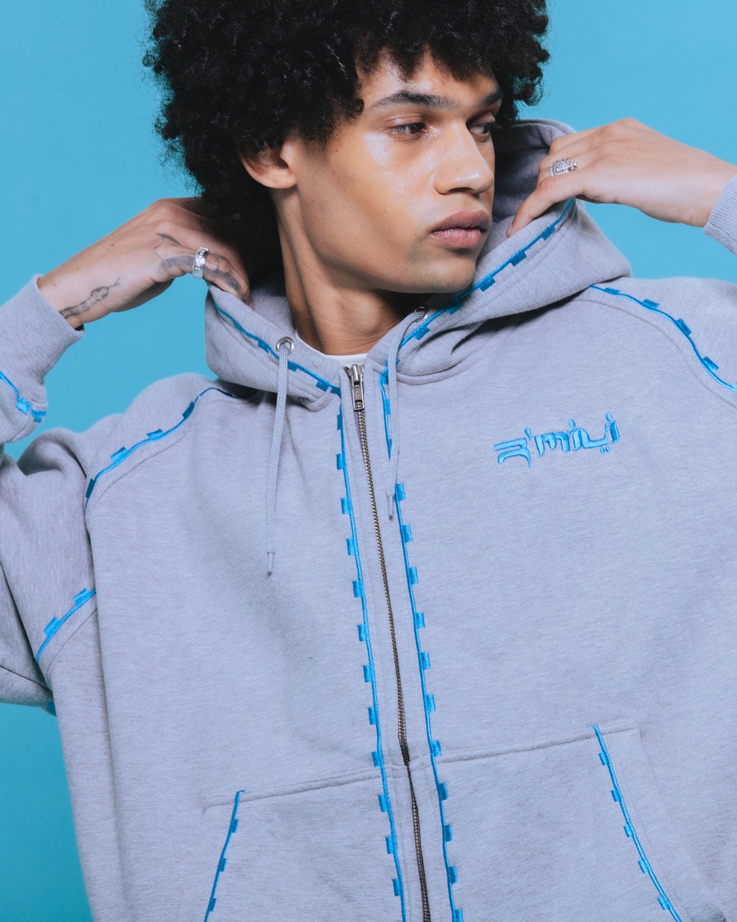 R’MILI« Hoodie AMAZIGH » Jacket Grey