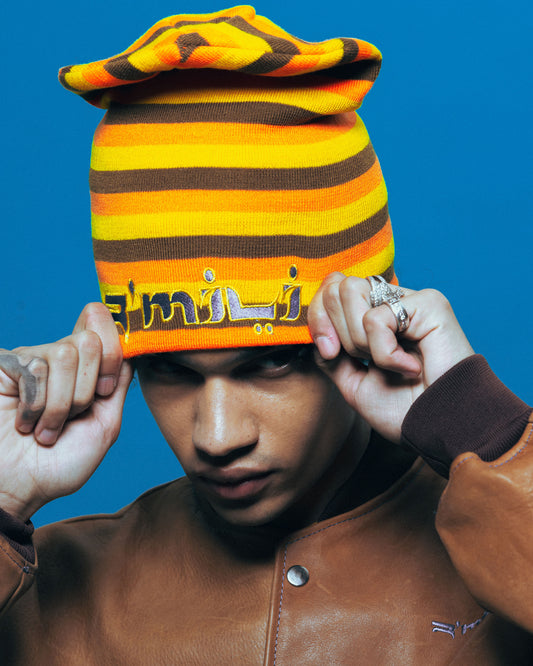 R’MILI « STRIP BEANIE YELLOW »