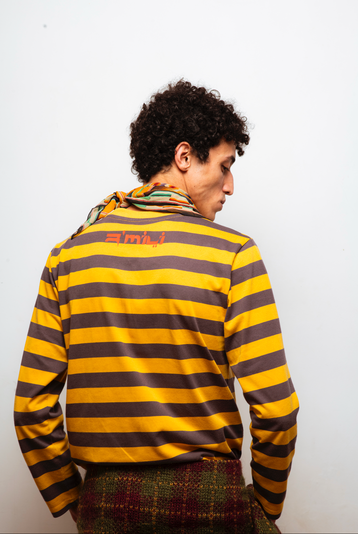 R’MILI « PURE SOULS » YELLOW/BROWN MARINIÈRE