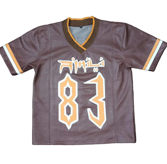 R’MILI "US FOOTBALL JERSEY"  BROWN FULL LEATHER COW