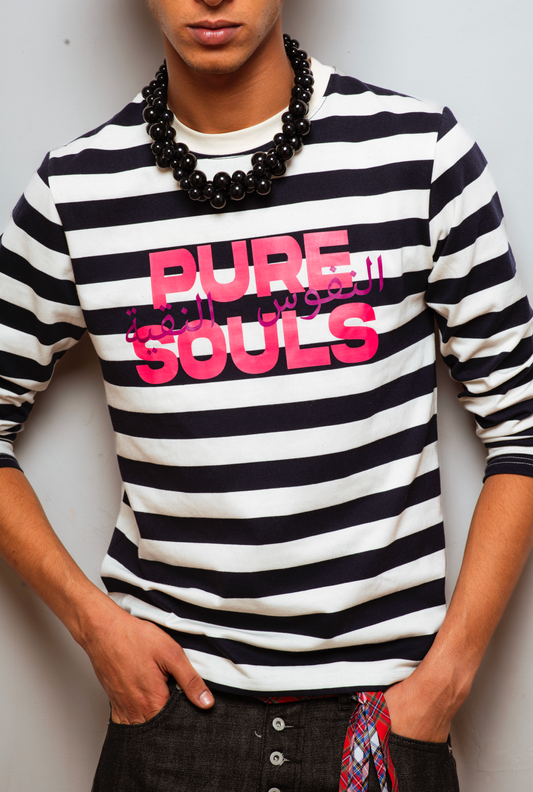 R’MILI « PURE SOULS » BLACK/WHITE MARINIÈRE