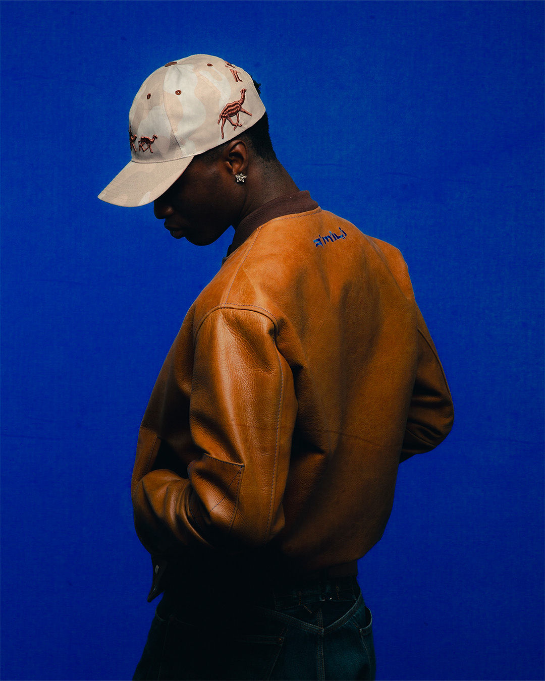 R’MILI « OMRI » Brown Jacket varsity Leather