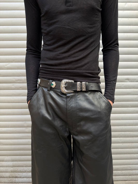 R’MILI Bermuda Baggy en cuir d’agneau