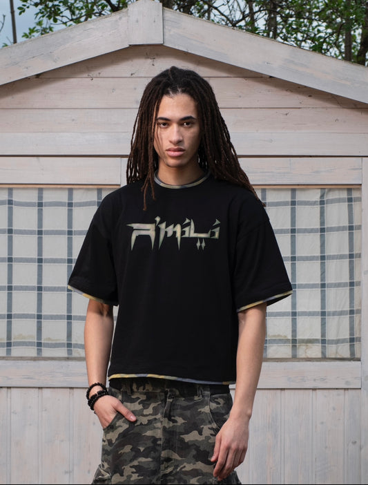 R’MILI BOX LOGO T- SHIRT BLACK CAMO