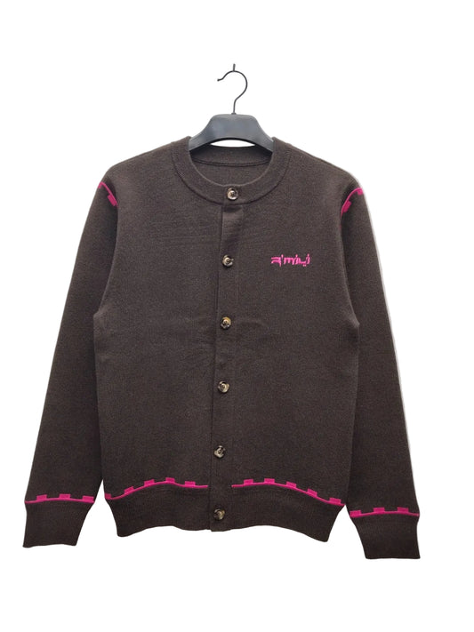 R’MILI « CARDIGAN AMAZIGH KNITWEAR  » Brown/Pink