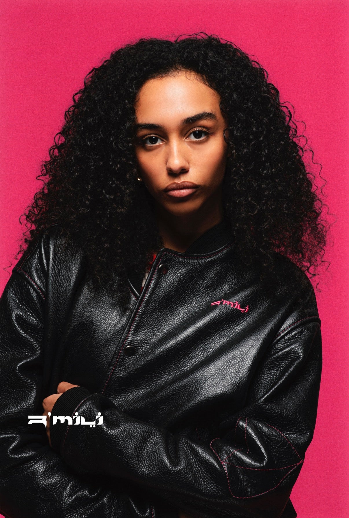 R’MILI « OMRI » Black Varsity Leather jacket