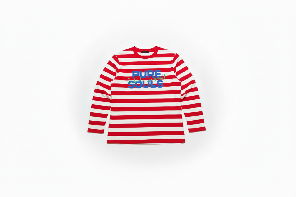 R'MILI "PURE SOULS" RED/WHITE STRIPED SHIRT