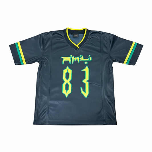 R’MILI « US FOOTBALL JERSEY » BLACK FULL LEATHER COW